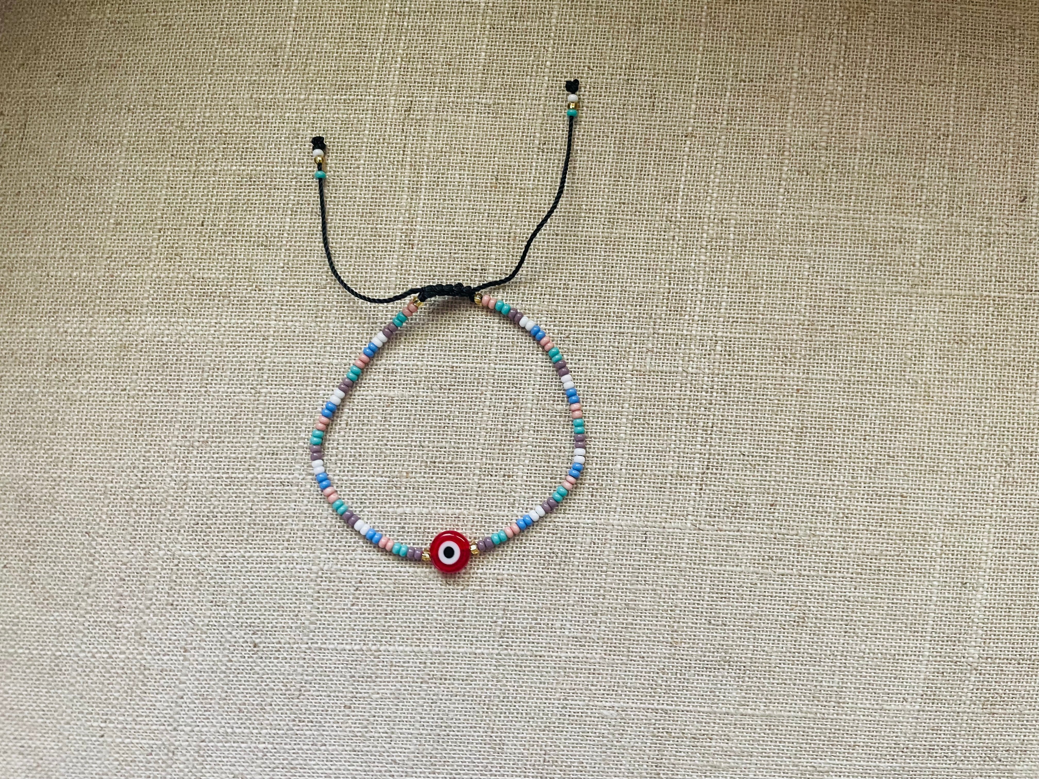 Pastel evil eye bracelet