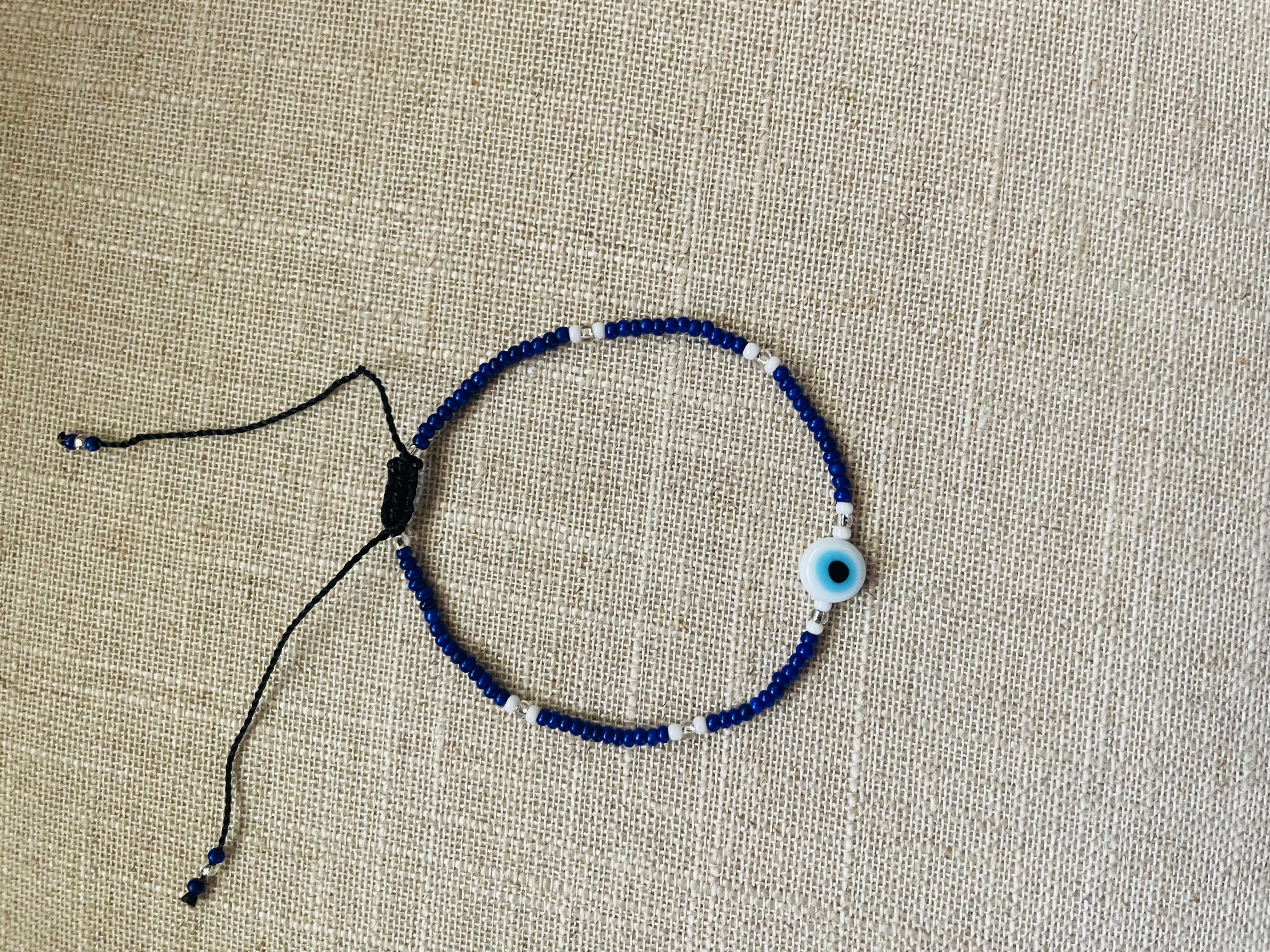 Blue evil eye bracelet