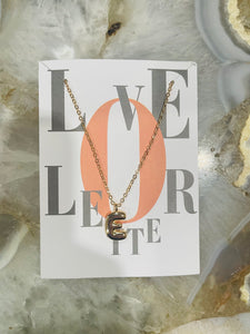 Letter E/Bubble Initial Necklace