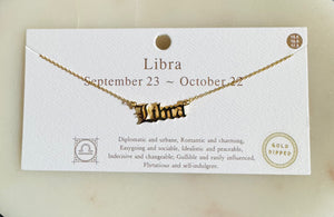 Libra Zodiac Necklace