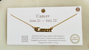 Cancer Zodiac Necklace