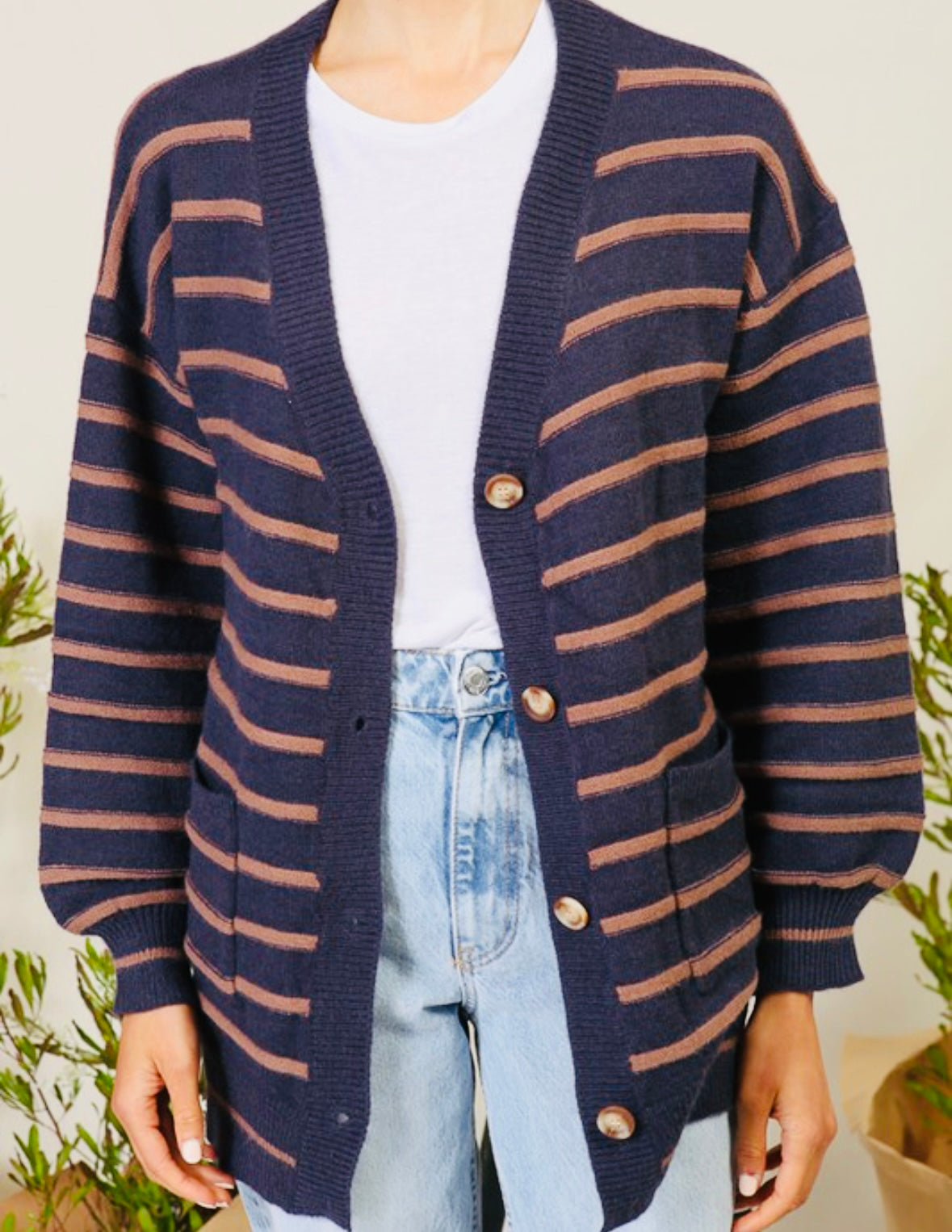 Stripped cozy days cardigan