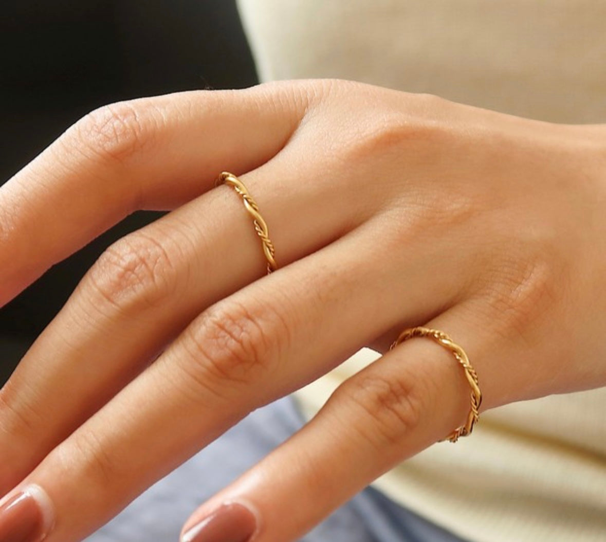 18k Braided Ring