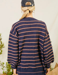 Stripped cozy days cardigan