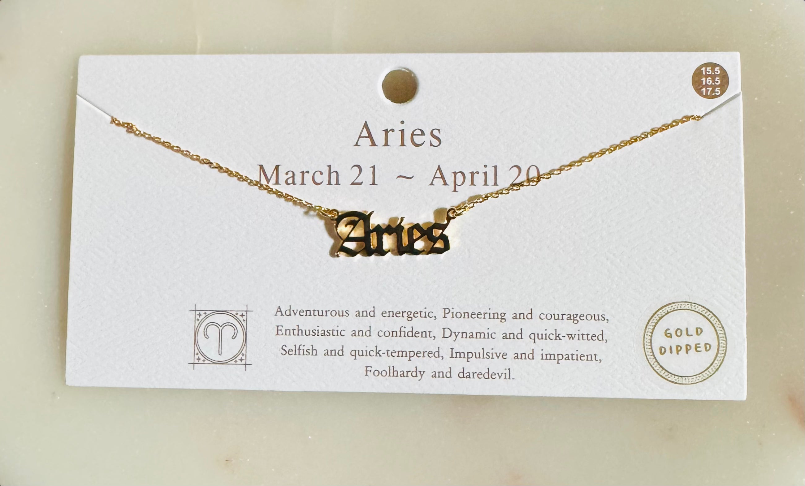 Aries Zodiac Necklace