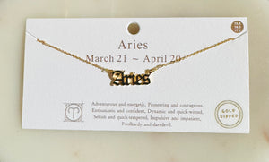 Aries Zodiac Necklace
