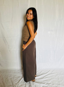 Wide leg culotte pants