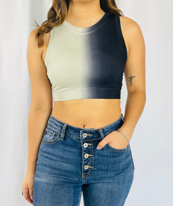 Split dye sports bra/tank top