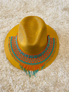 Mexican beaded necklace and hat topper