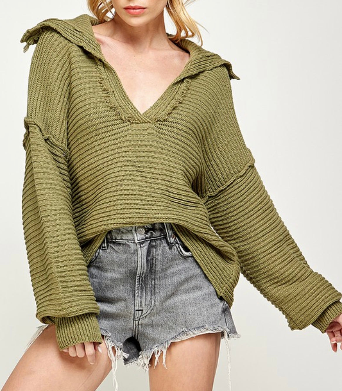 Oversized Olive Sweater