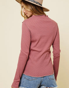 Solid long sleeve top