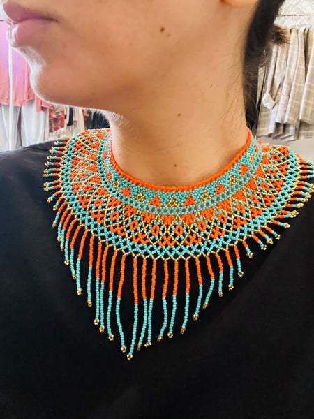 Mexican sale beaded necklace