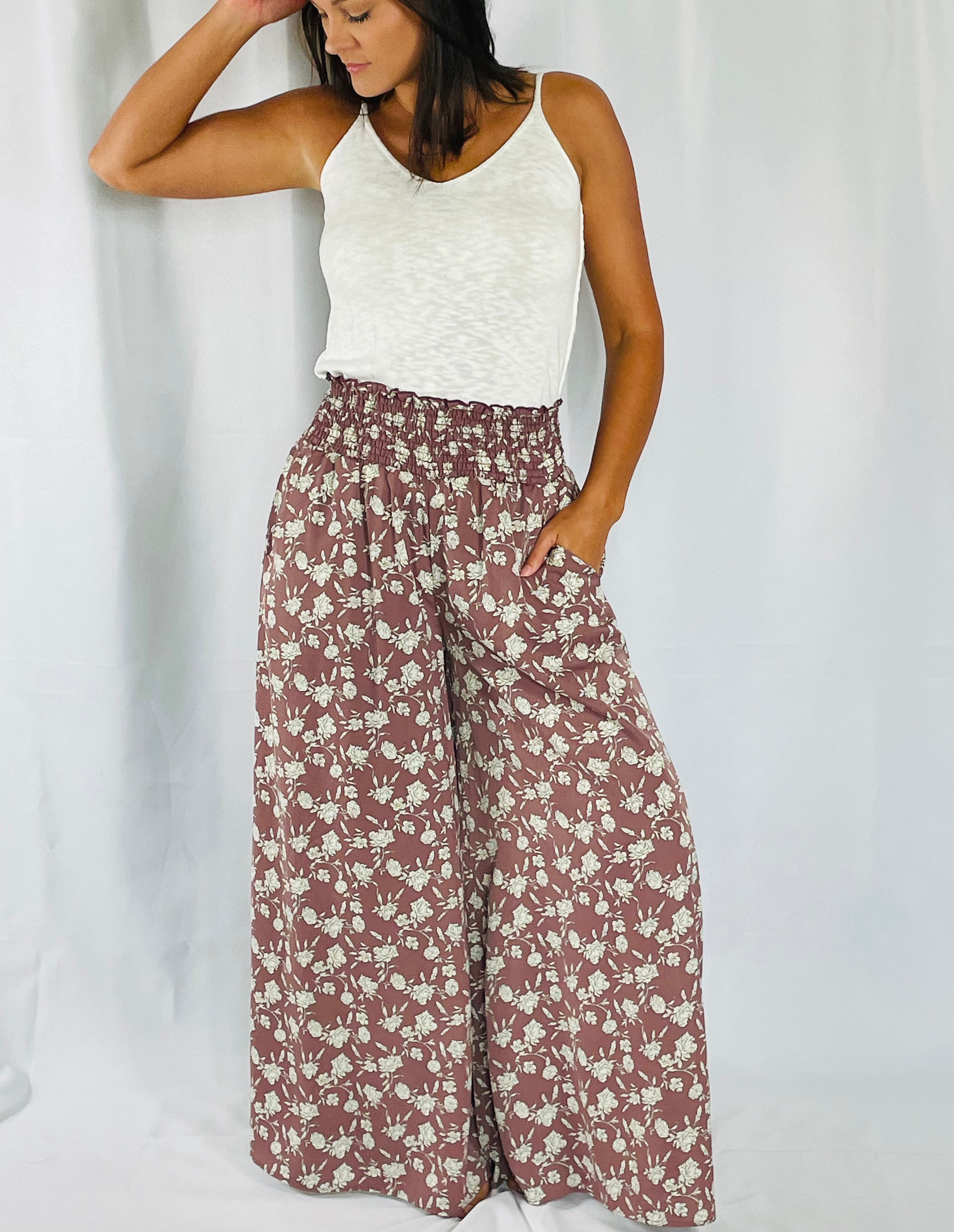 Floral maxi pants